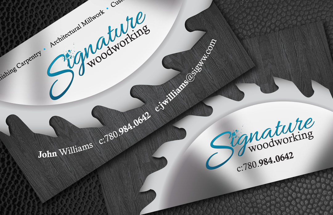 Signature Woodworking Business Cards